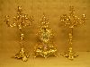 Trittico metà '800. Francia. Bronzo dorato con porcellane