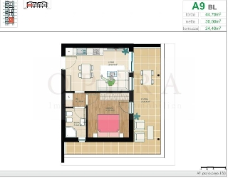 zoom immagine (Appartamento 60 mq, 1 camera, zona Birti)