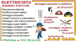 zoom immagine (Montaggio lampadario San Lorenzo Roma con 20 euro)